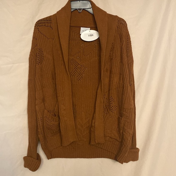 NWT Rue stiic Sahara Cardigan, Size M Color Burned Brown - Picture 3 of 10